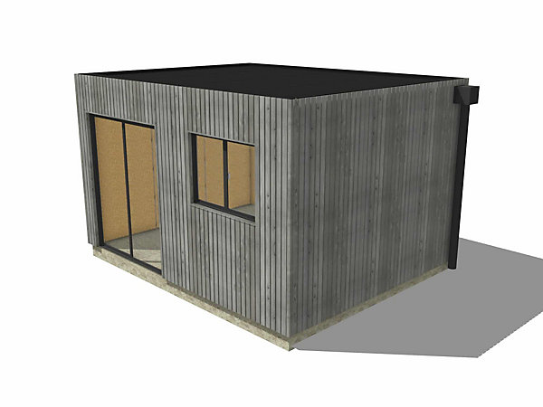 Extension bois traité autoclave en bois 4,4 x 3,5 x 2,7 m