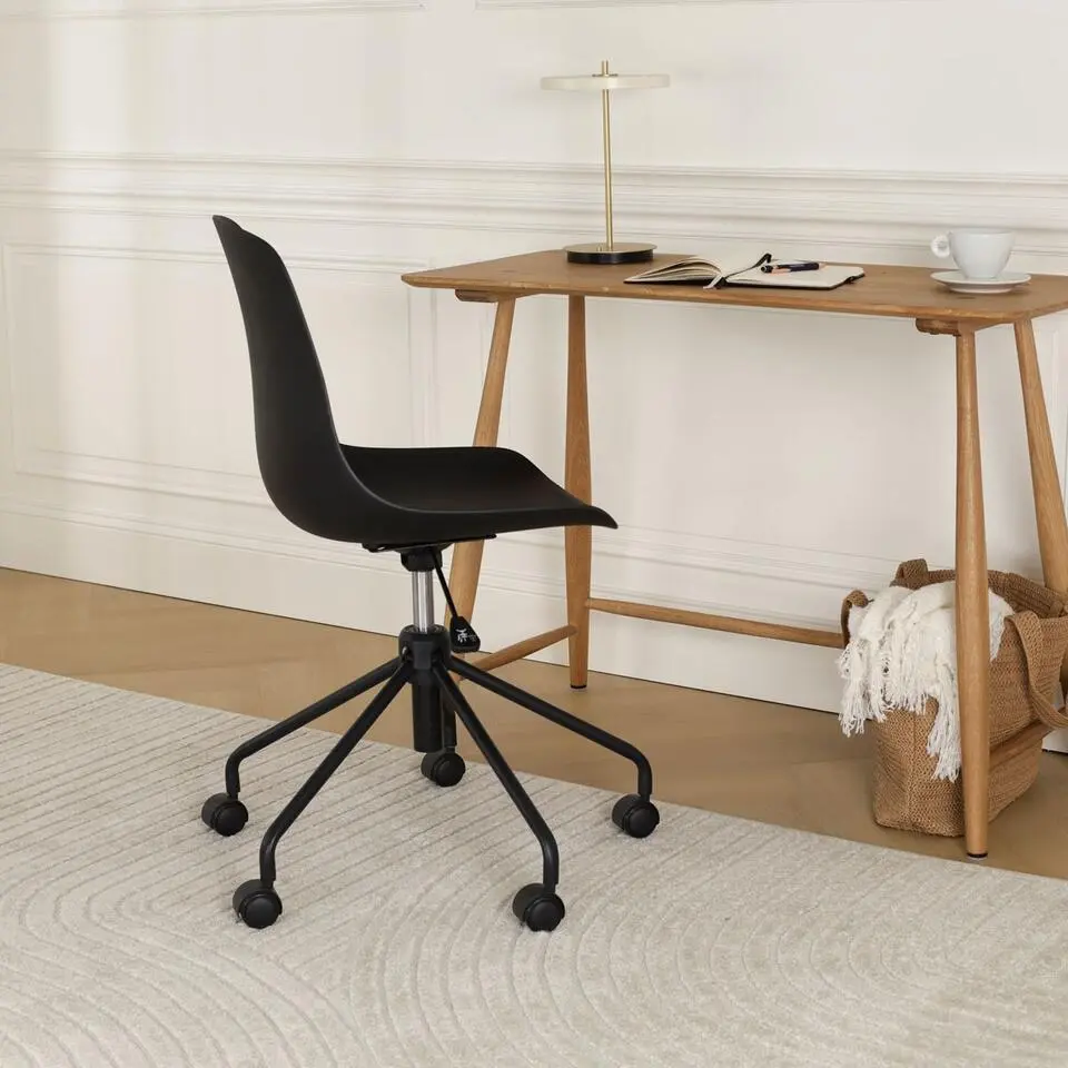 Nolon Nout-Pip Bureaustoel Zwart - Kunststof - Zwart Onderstel