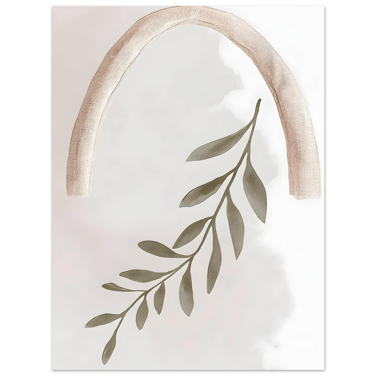 Artfulprints Poster Boho – Olive reach  - 30x40 cm - Groen