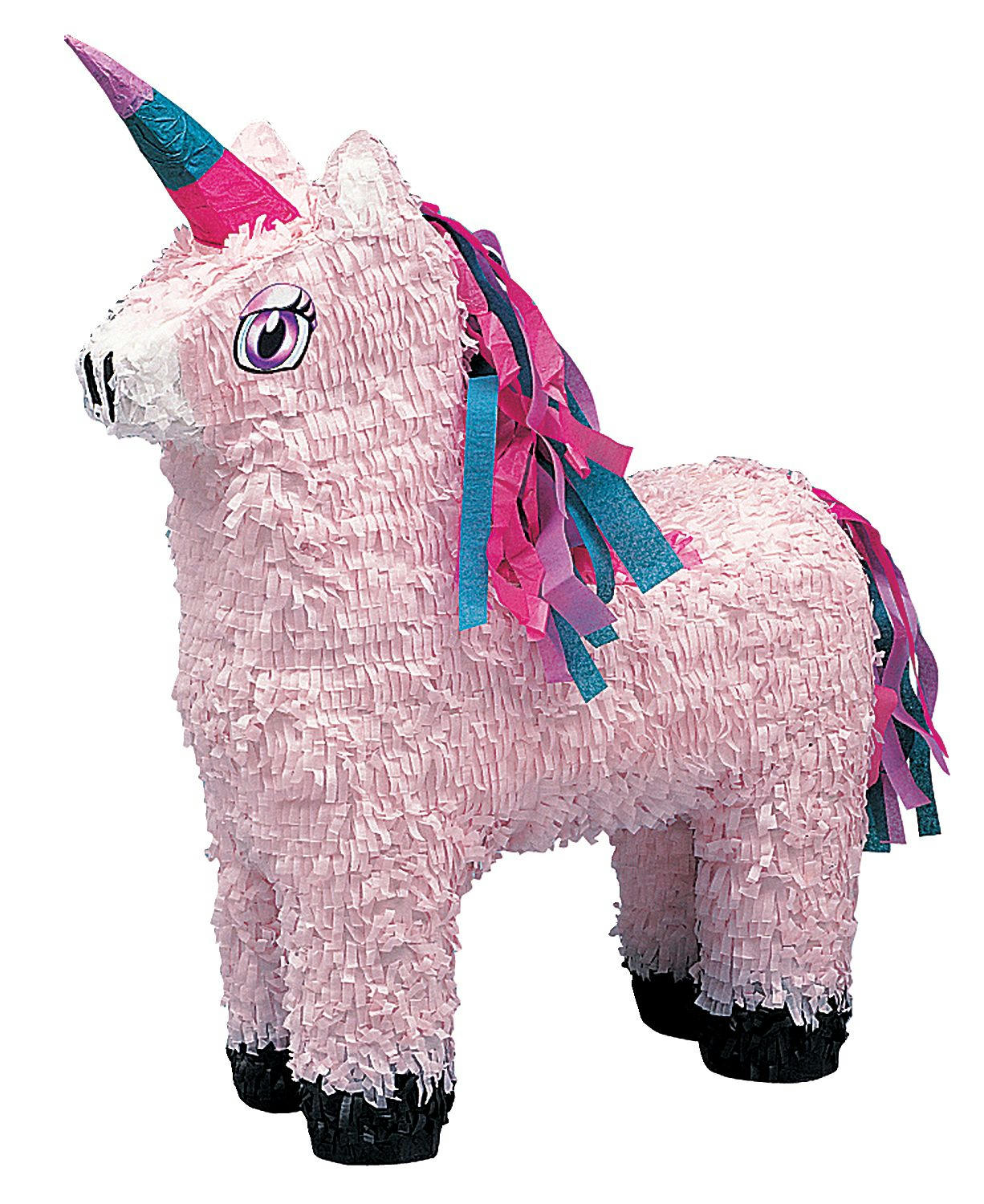 Unicorn Pinata Hanging Decoration, Pink, 13-in, Holds 2lb of Pinata Filler, for Birthday Parties