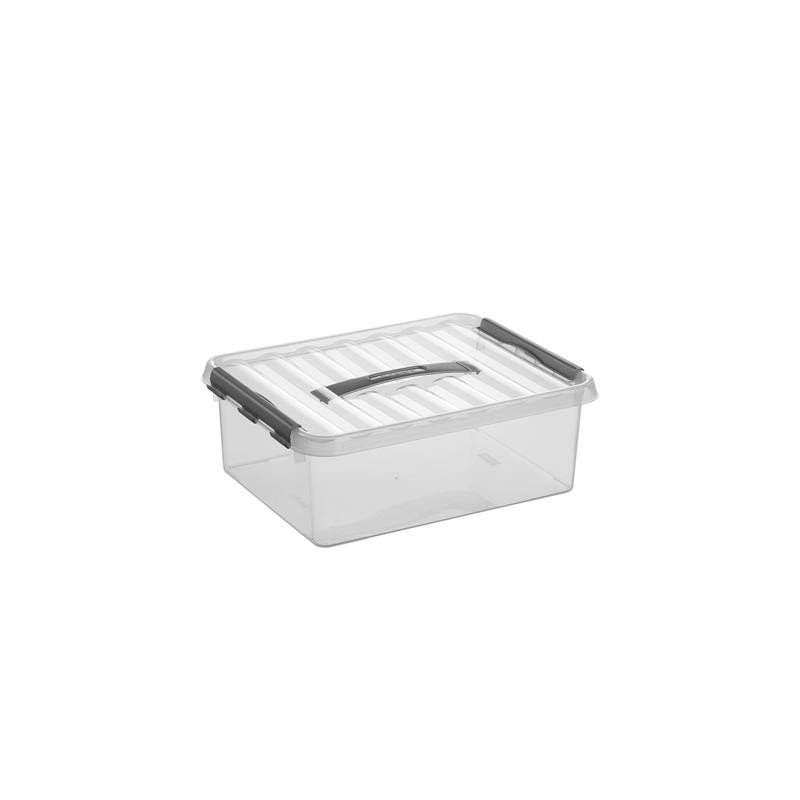 Box de rangement Q-line avec couvercle à clips transparent 12 L SUNWARE