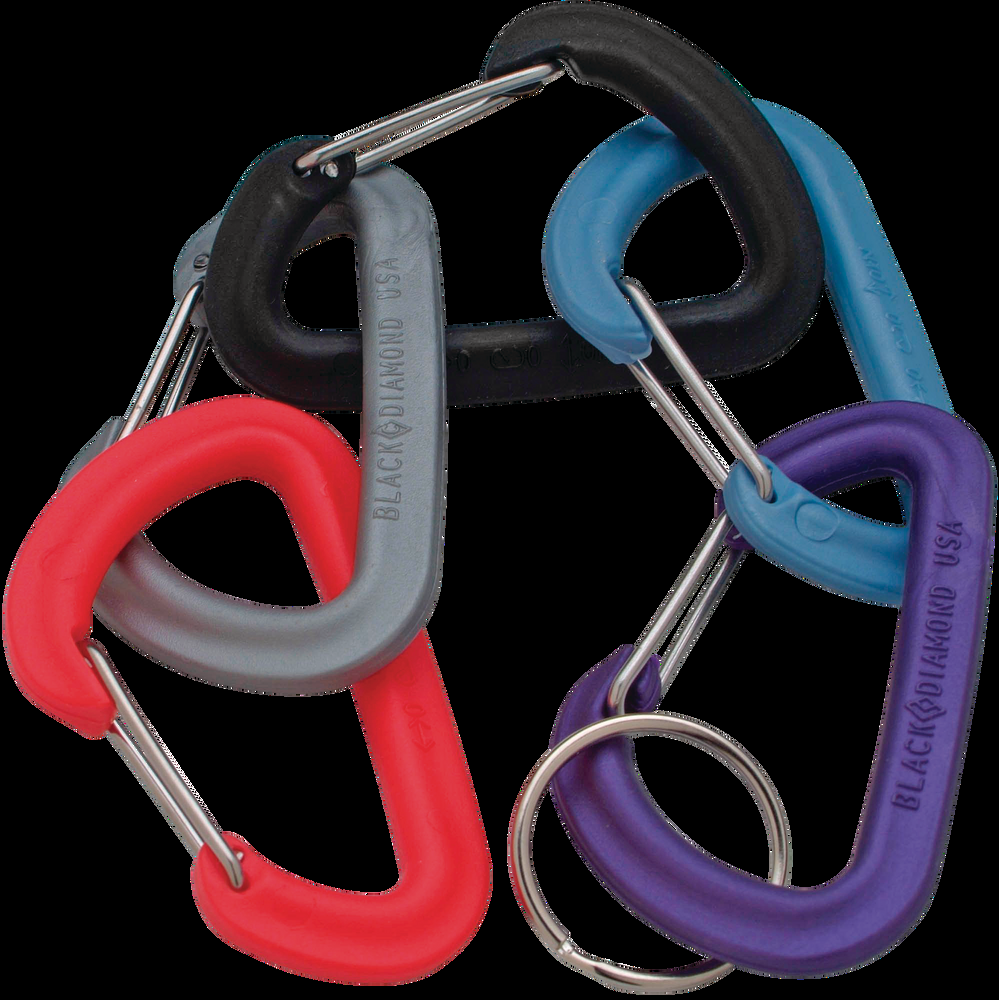 Black Diamond JiveWire Small Plastic Wiregate Accessory Carabiner Clip For Low Load Usage, Assorted