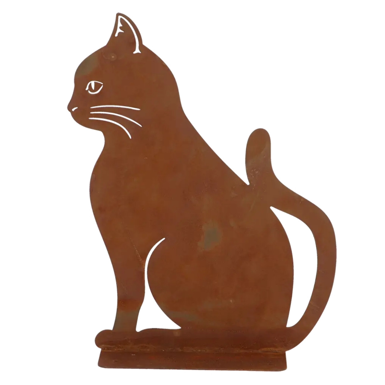 Dekoracja ogrodowa Kot ze stali corten 30 cm rustykalna figurka