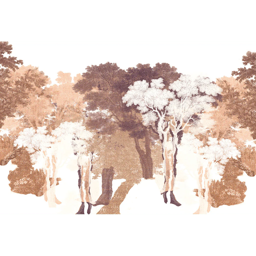Papier peint panoramique XL MARAVELA 400 x 270 cm brun automnal
