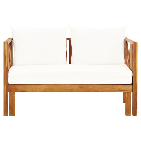 Ławka Kremowy 122 cm Drewno akacjowe vidaXL