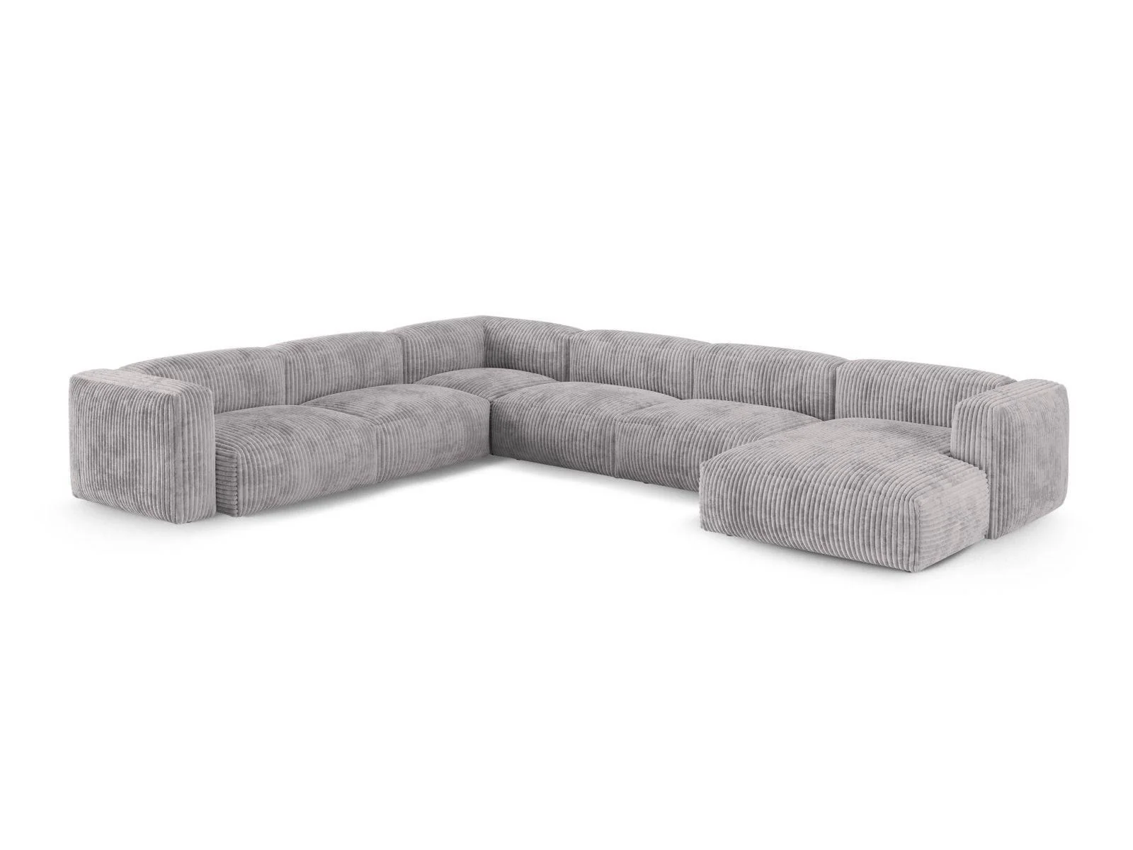 Modulaire hoekbank Martina links ribstof