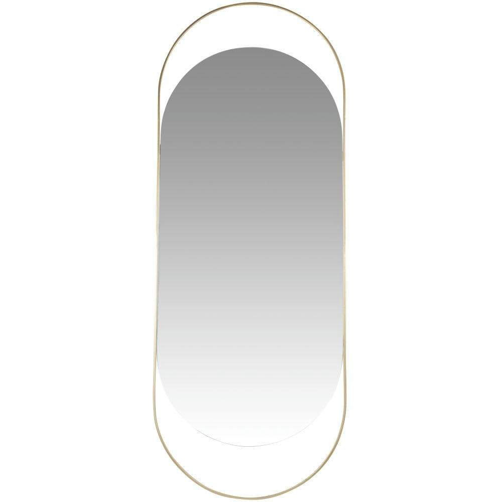 YASNY - Miroir ovale en métal doré 38x100