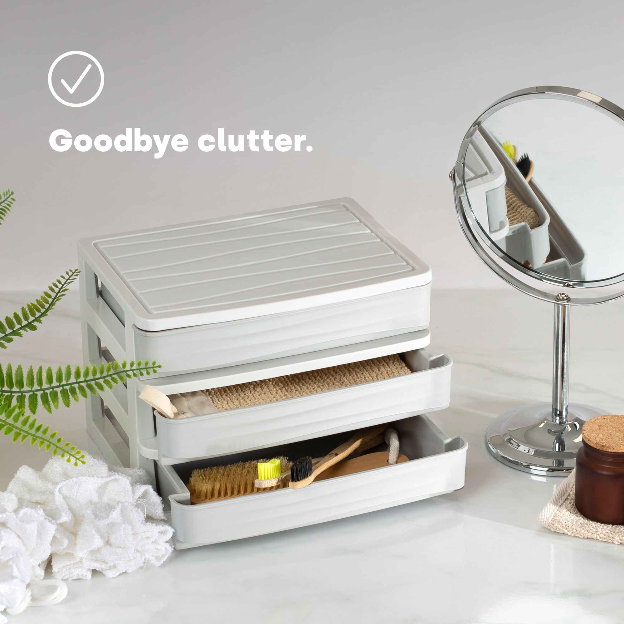 LIVIVO 3-Drawer Compact Desktop Organiser