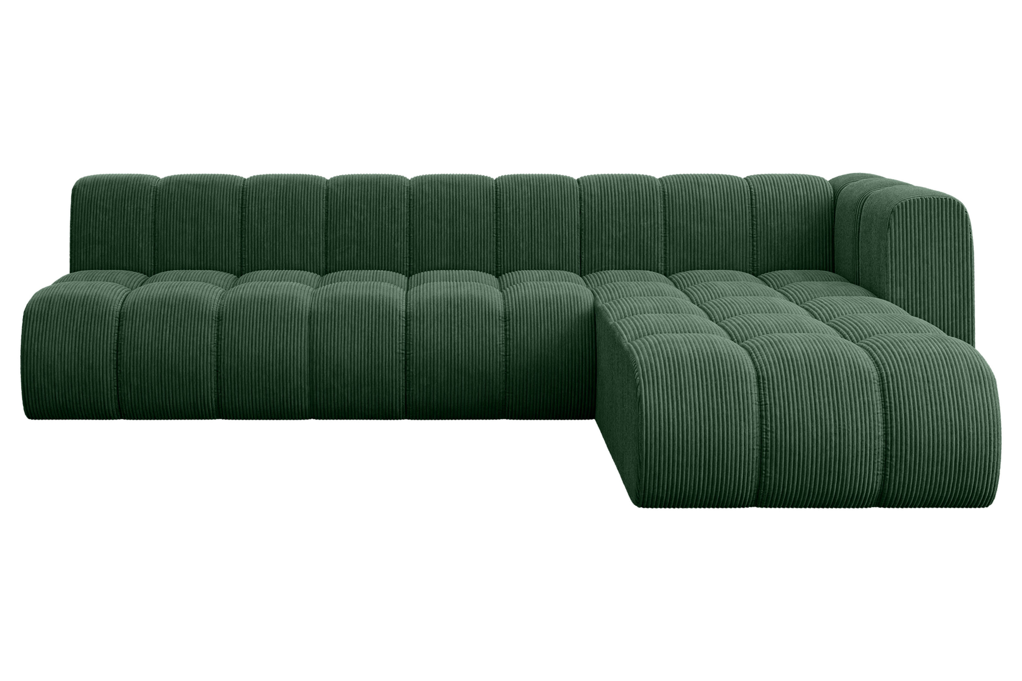 Narożnik prawostronny modułowy Darnel-L2 - 296x177x70 cm Zielony