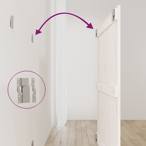 NNEVL Wall Headboard White 95.5x3x90 cm Solid Wood Pine