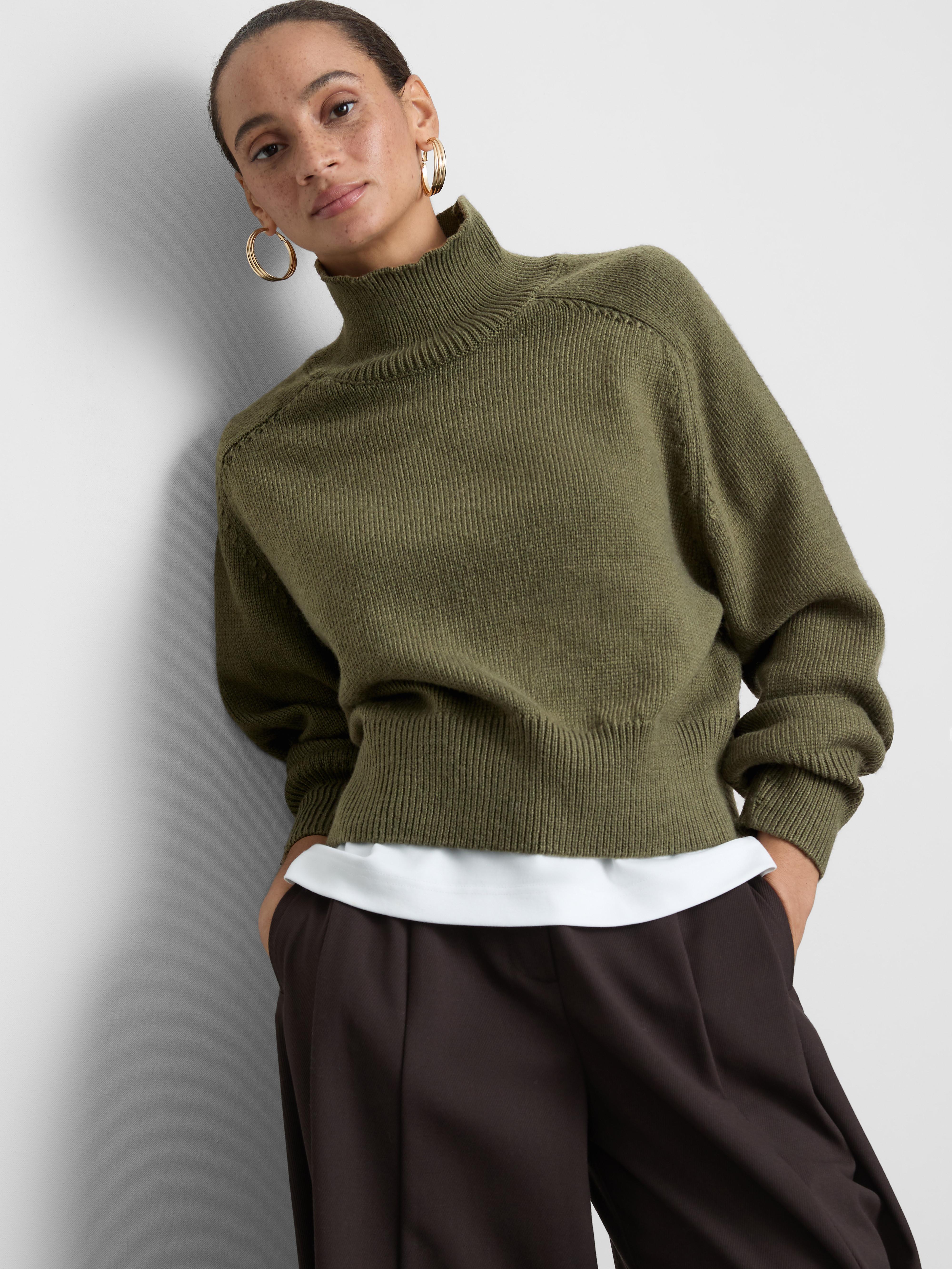 Knitted High Neck Sweater