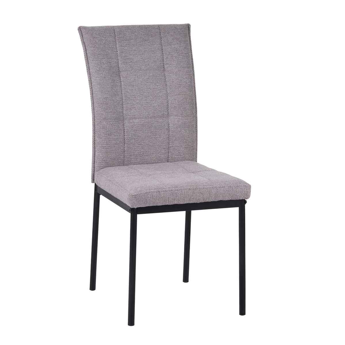 Conjunto de duas cadeiras ARI cinza claro em tecido