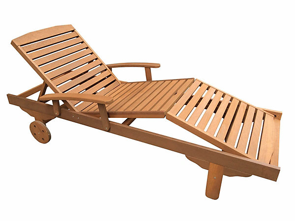 Bain de soleil pliant en bois exotique 