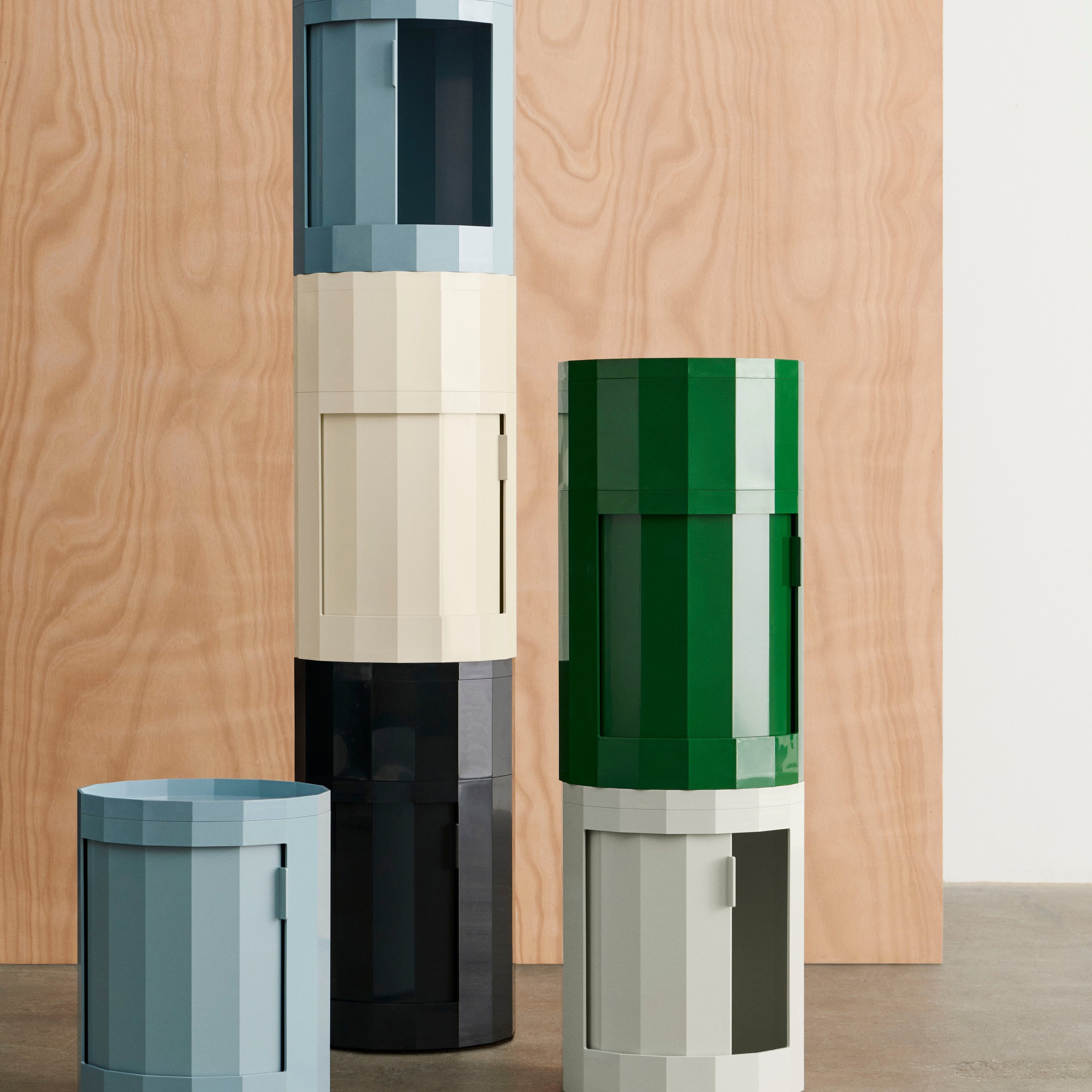 HAY Facet Bijzettafel met Opbergvak - High - Eggshell