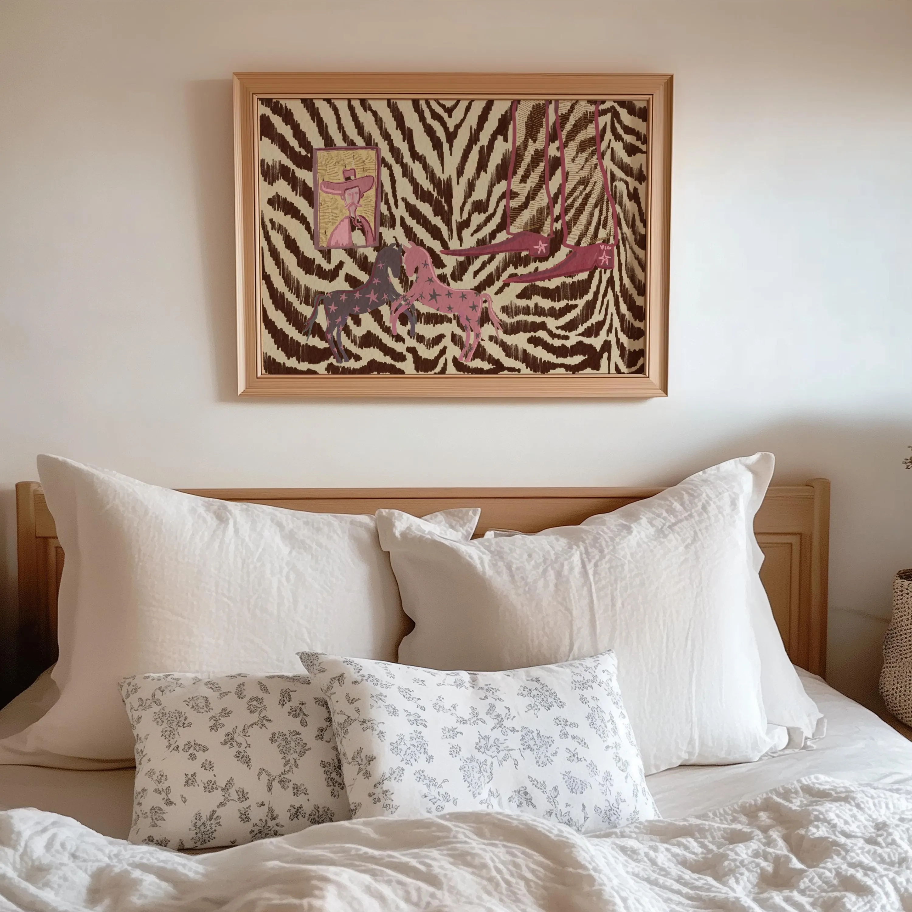 Rodeo Pink Collage, Cowgirl Wall Art Print, Pink Western Decor, Rodeo Collage Poster, Trendy Cowgirl Bedroom Art, Western Aesthetic