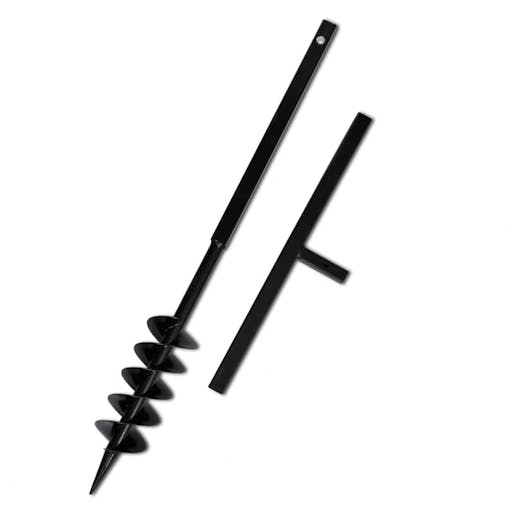 NNEVL Ground Drill with Handle 100 mm with Extension Tube 5 m Steel