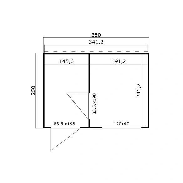 Gartenhaus »Sardinia«, BxHxT: 350 x 239,4 x 250 cm (Außenmaß inkl. Dachüberstand), schwedenrot