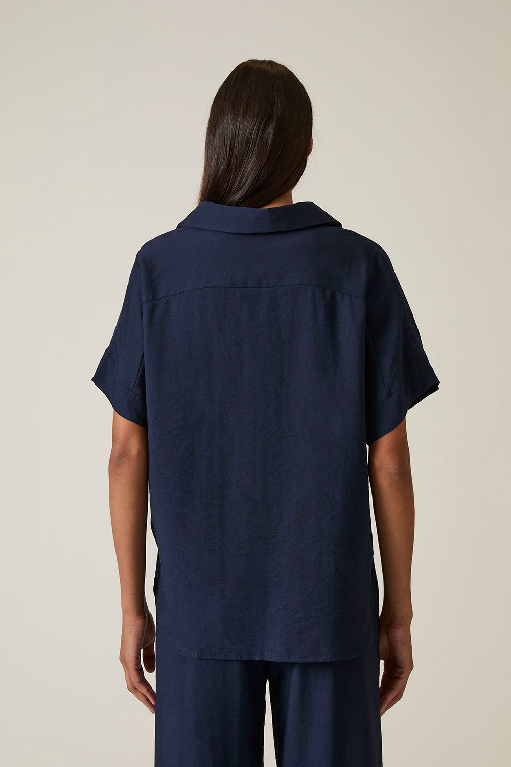 James Lakeland Button-down Navy Top