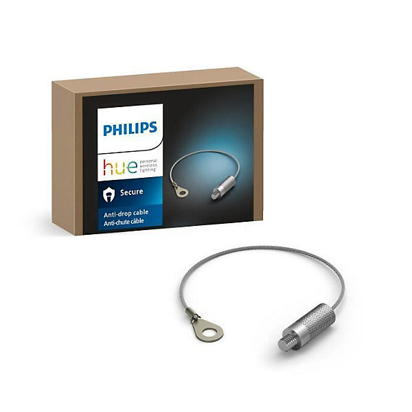 Câble anti chute Philips Hue Secure synthétique noir compatible caméras Secure 2 ans