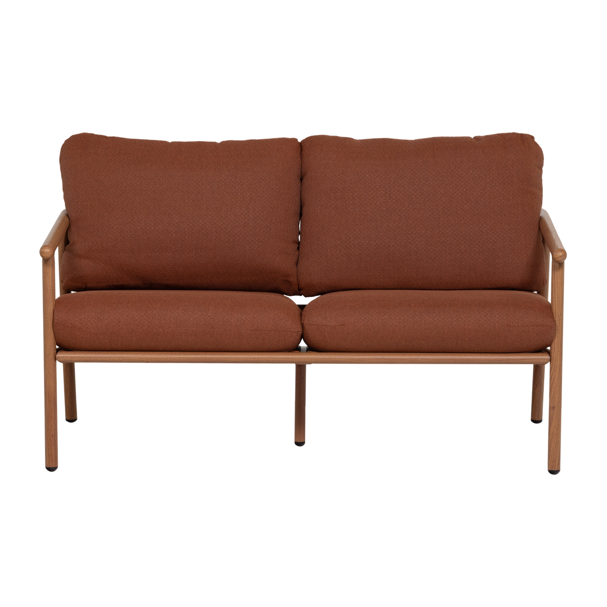WOOOD 2-zits bank tuin Cavero - Aluminium - Terra/Naturel - 57x129x87