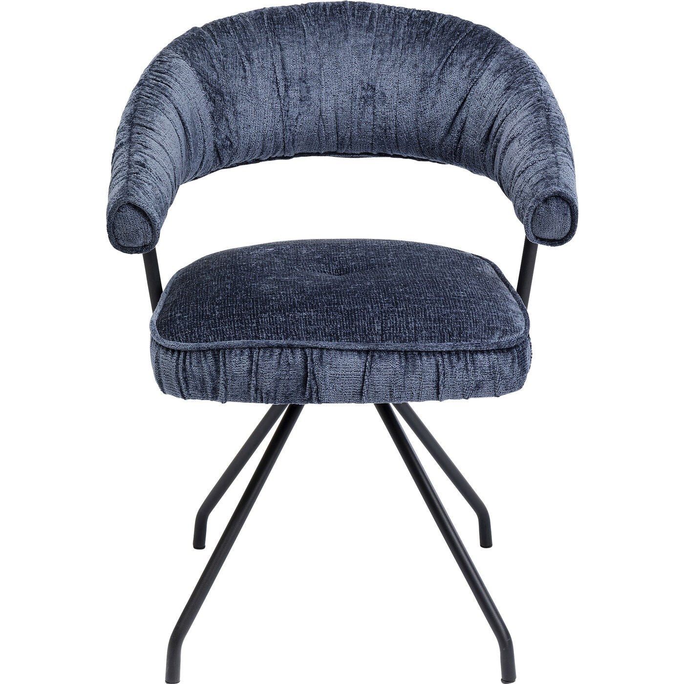 Kare Design Draaistoel met armleuningen Arabella blauw