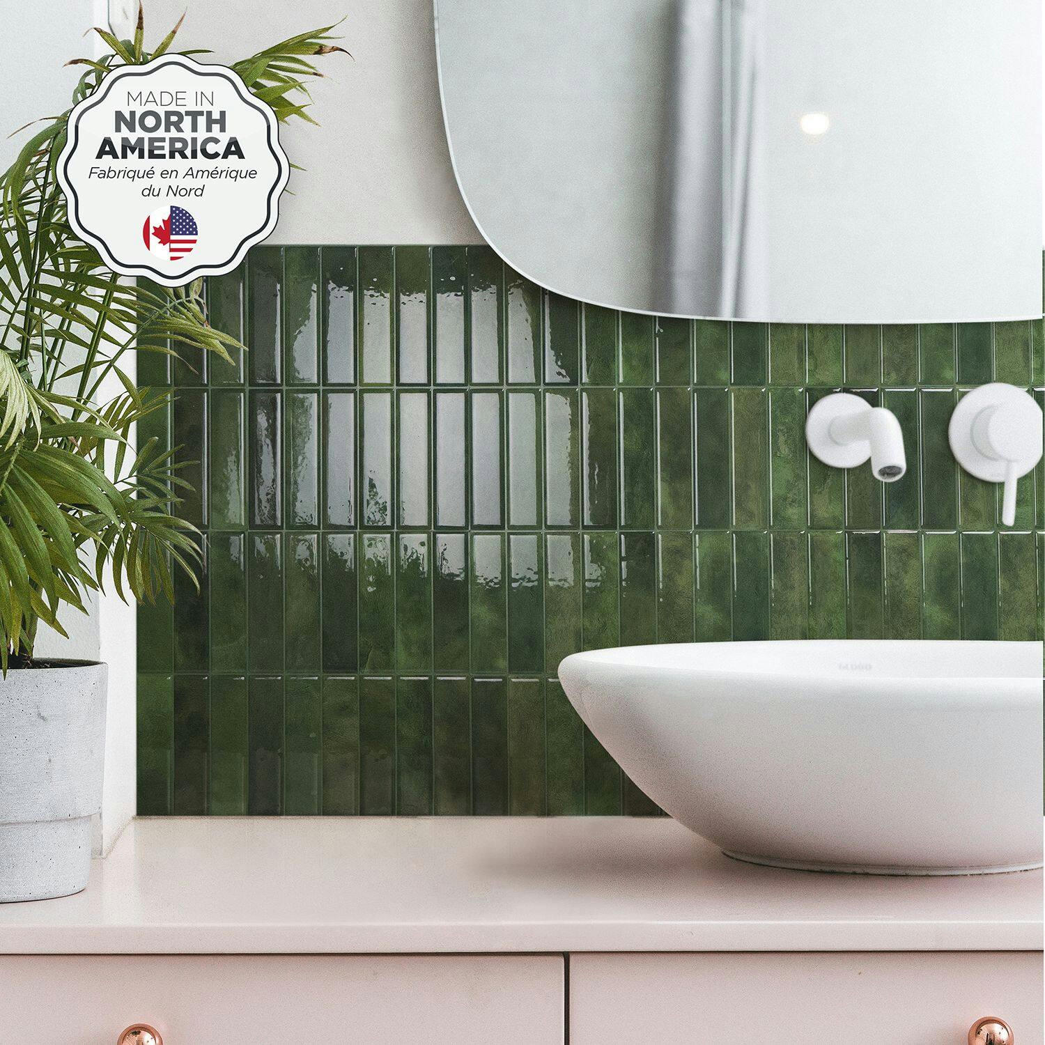 Smart Tiles Peel & Stick Self-Adhesive DIY Kitchen & Bathroom Wall Tiles, Morocco Sefrou, 4-pk