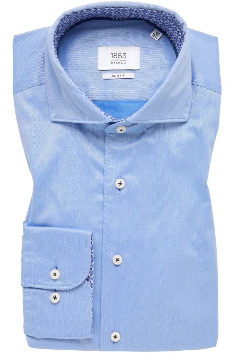 ETERNA 1863 Slim Fit Hemd mittelblau, Einfarbig