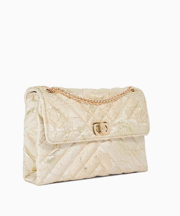 Dalas Gold - Quilted Gold Shoulder Bag