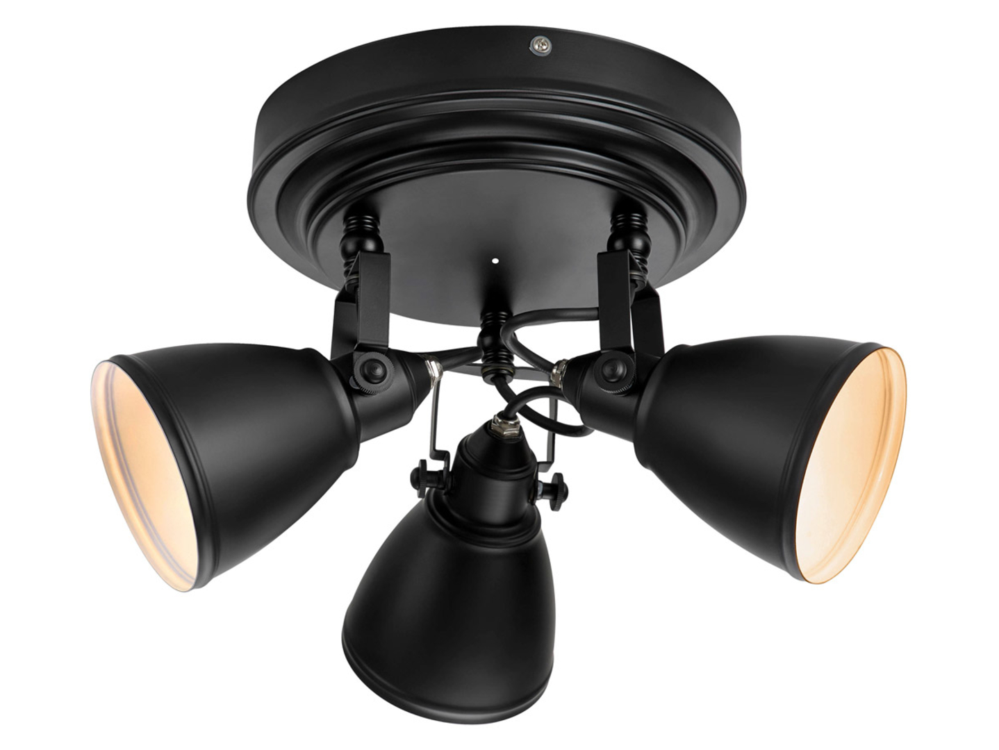 Lampa sufitowa łazienkowa Fjallbacka 3-punktowa metalowa czarna