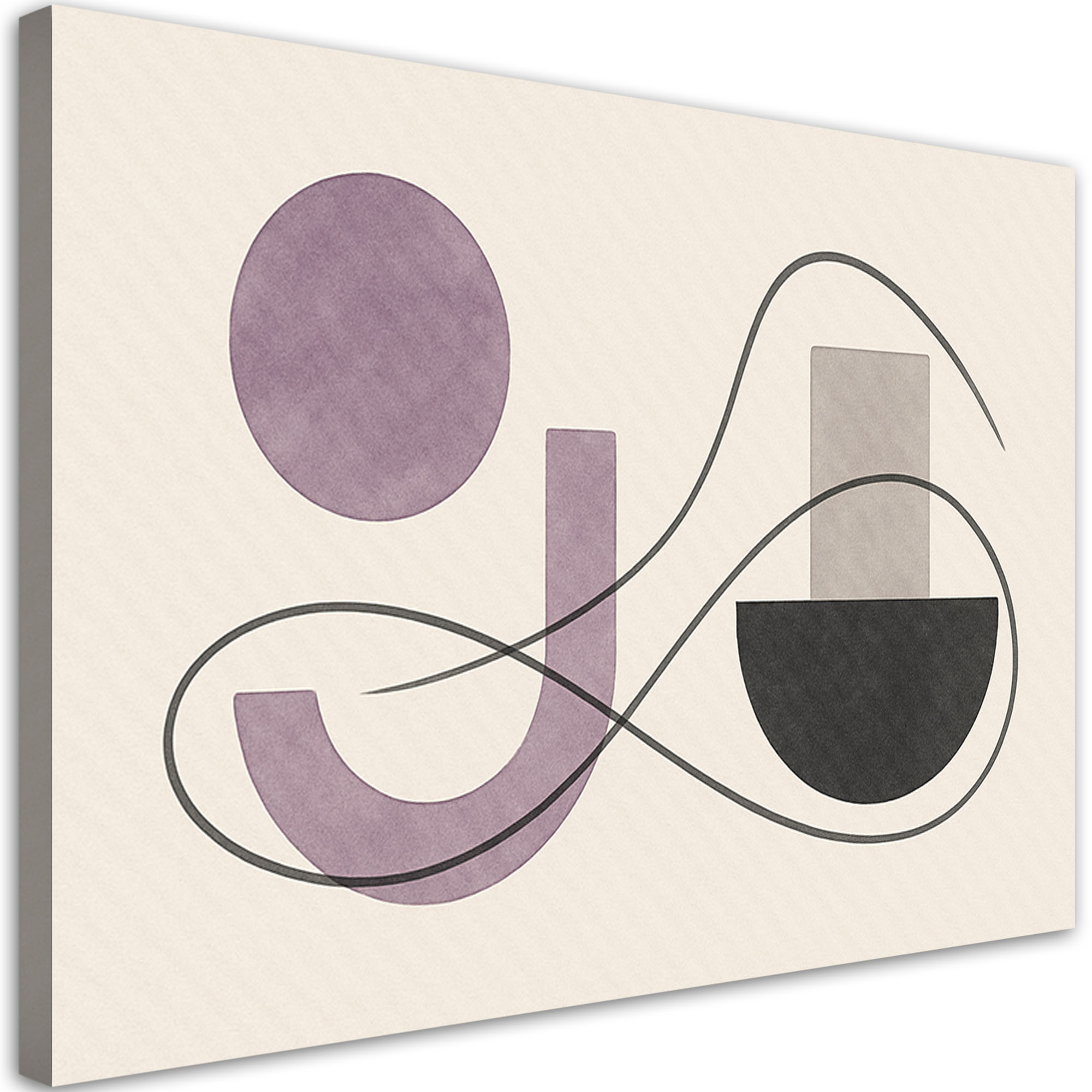Feeby Obraz do salonu sypialni, Geometryczne Kształty Fiolet 60x40