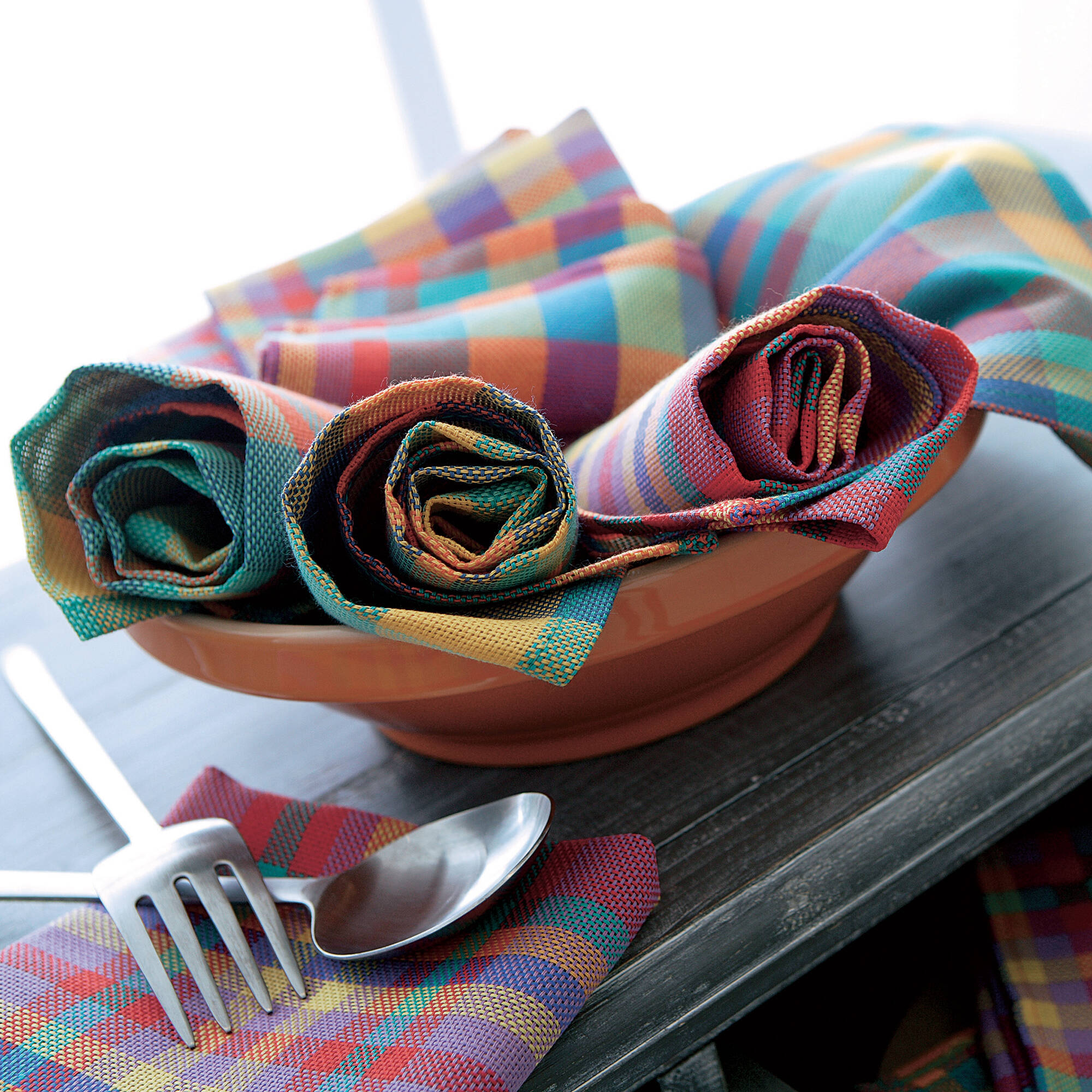 Serviette de table carreaux Madras - Lots