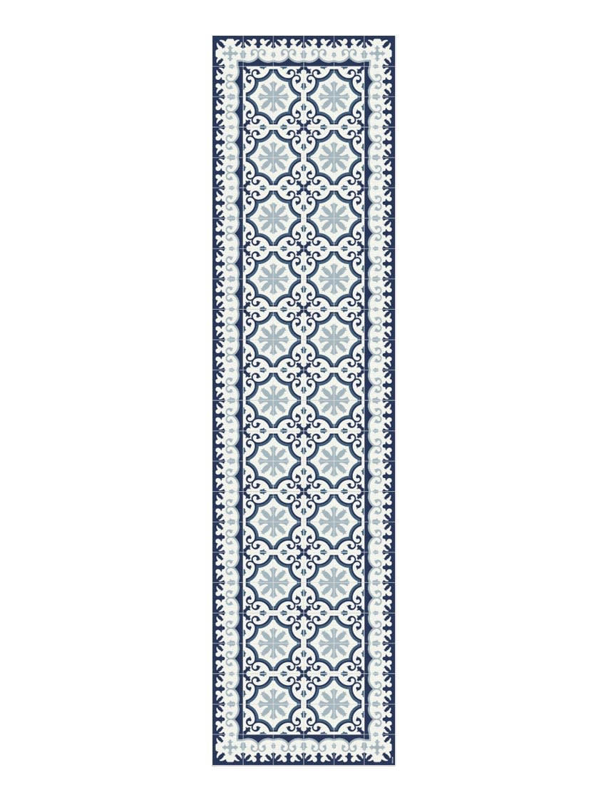 BARCELONE - Tapis en vinyle Avenir Blue bleu 60x240