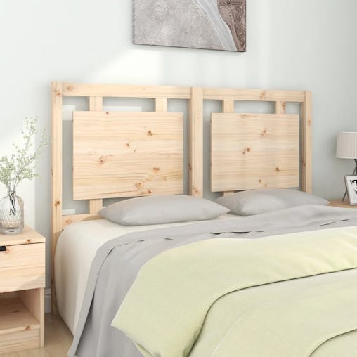 NNEVL Bed Headboard 140.5x4x100 cm Solid Wood Pine