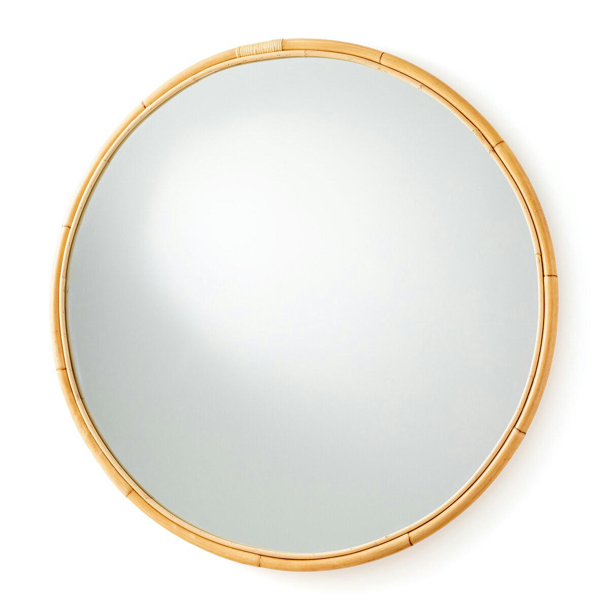 Miroir rond en rotin Ø120 cm, Nogu