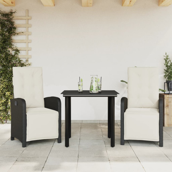 Zestaw Mebli Ogrodowych Bistro Stół Krzesła Rattan Poduszki Na Taras Balkon