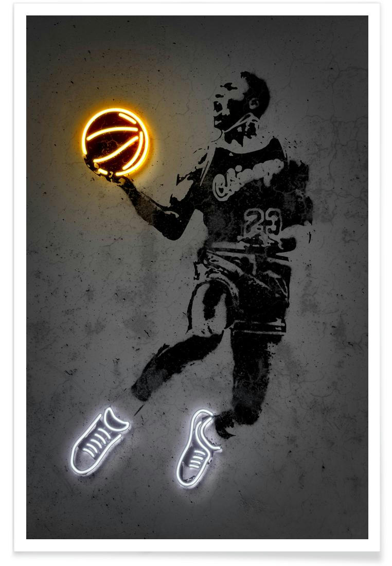 23 LEGEND - Affiche jaune & noir