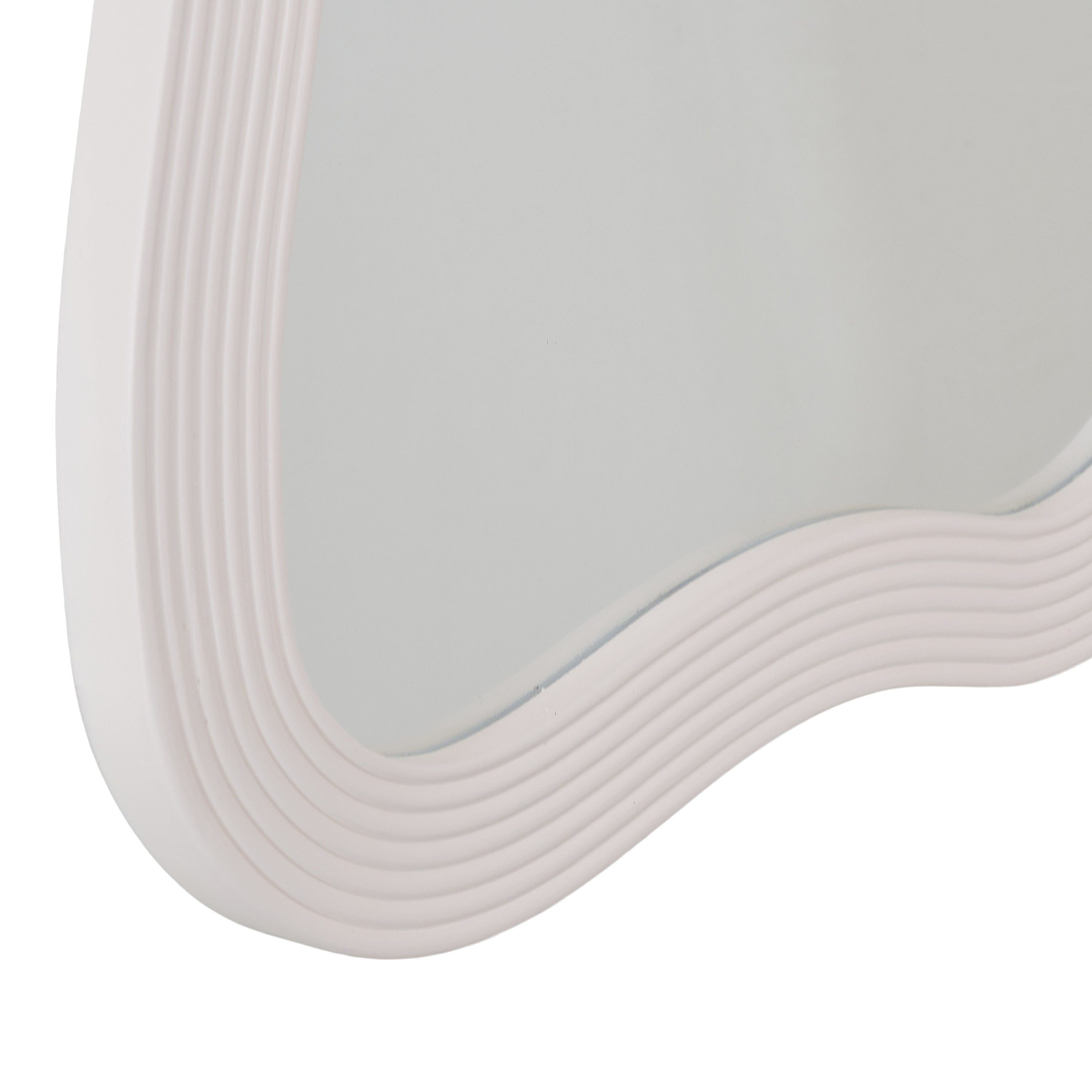 Fragix Wandspiegel Wavy 80x50 Ivory hout