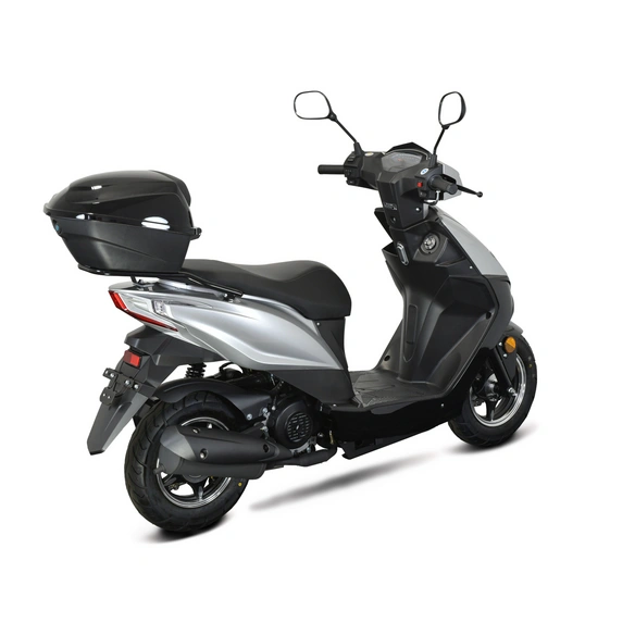 Motorroller »Sonic X«, 25 km/h, schwarz-silber, inkl. Topcase