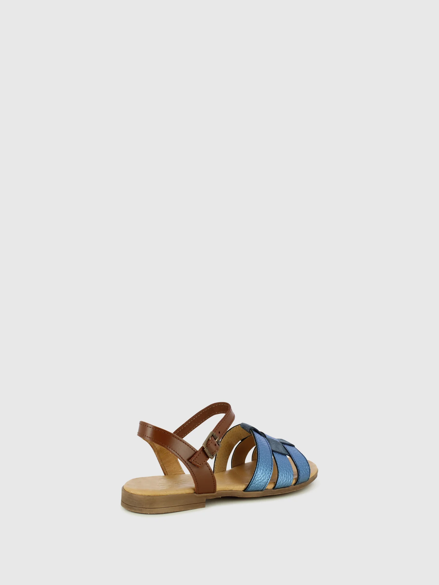 Sandálias com Fivela em Azul Marinho