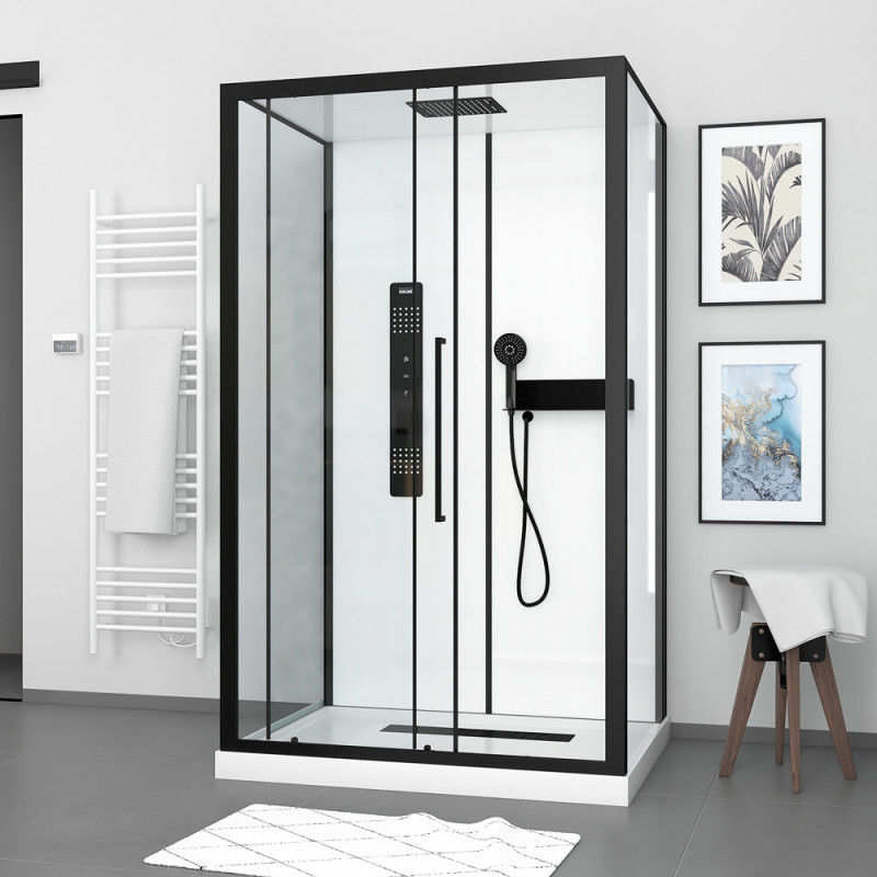 Cabine de douche Urban 2 rectangulaire 90 x 115 x 210 cm AURLANE