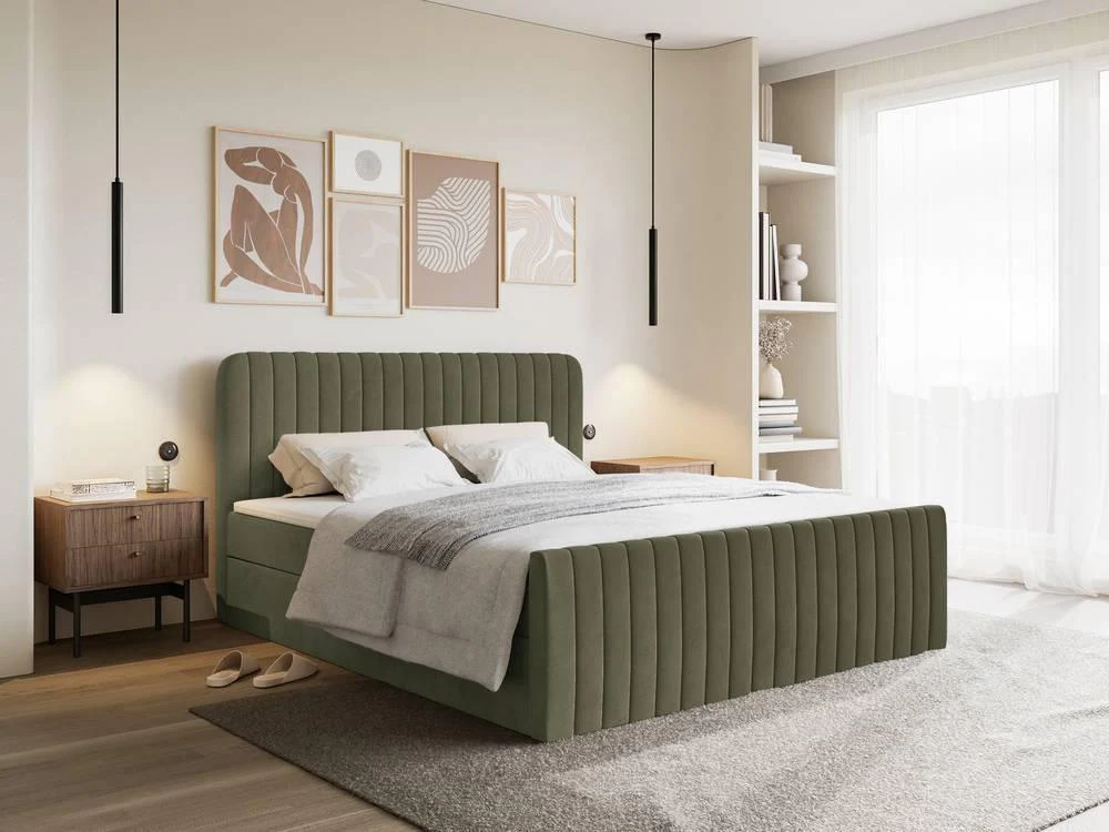 Boxspring Adrien velvet met opbergruimte 180x200