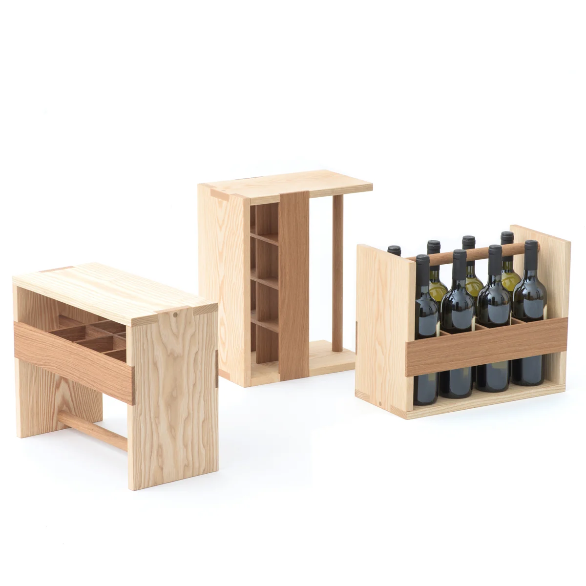 Auerberg - Bottle-Box, Esche / Eiche geölt