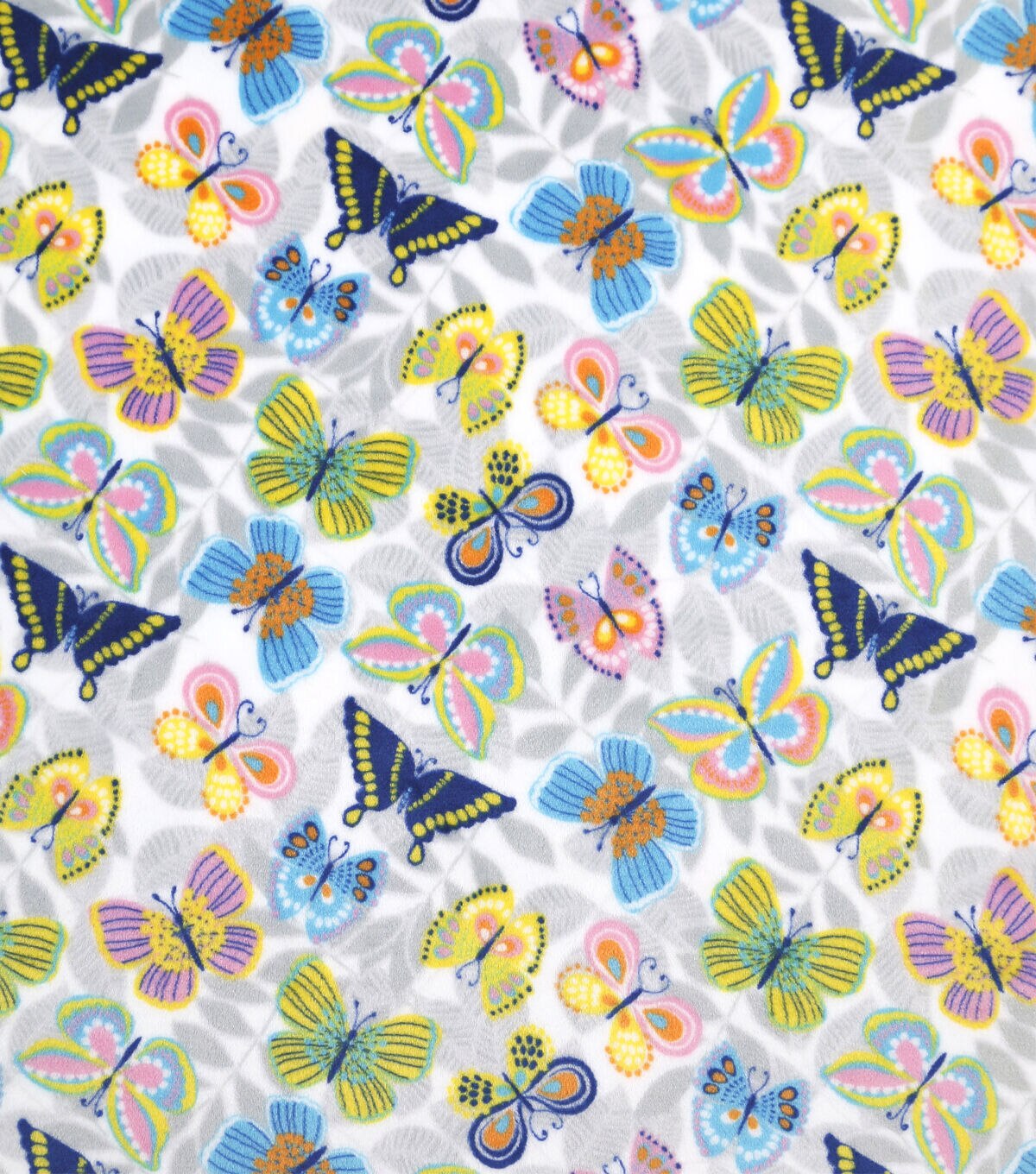 Butterfly Leaves Sew Lush Fleece Fabric