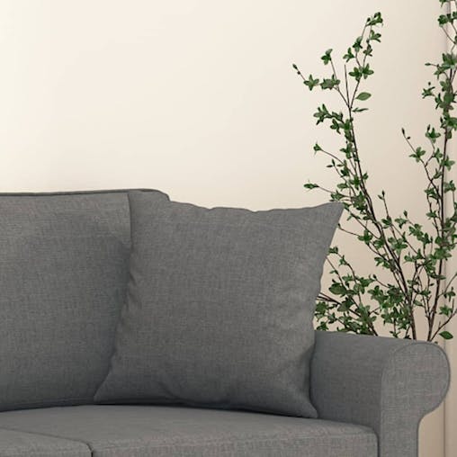 NNEVL Throw Pillows 2 pcs Dark Grey 40x40 cm Fabric