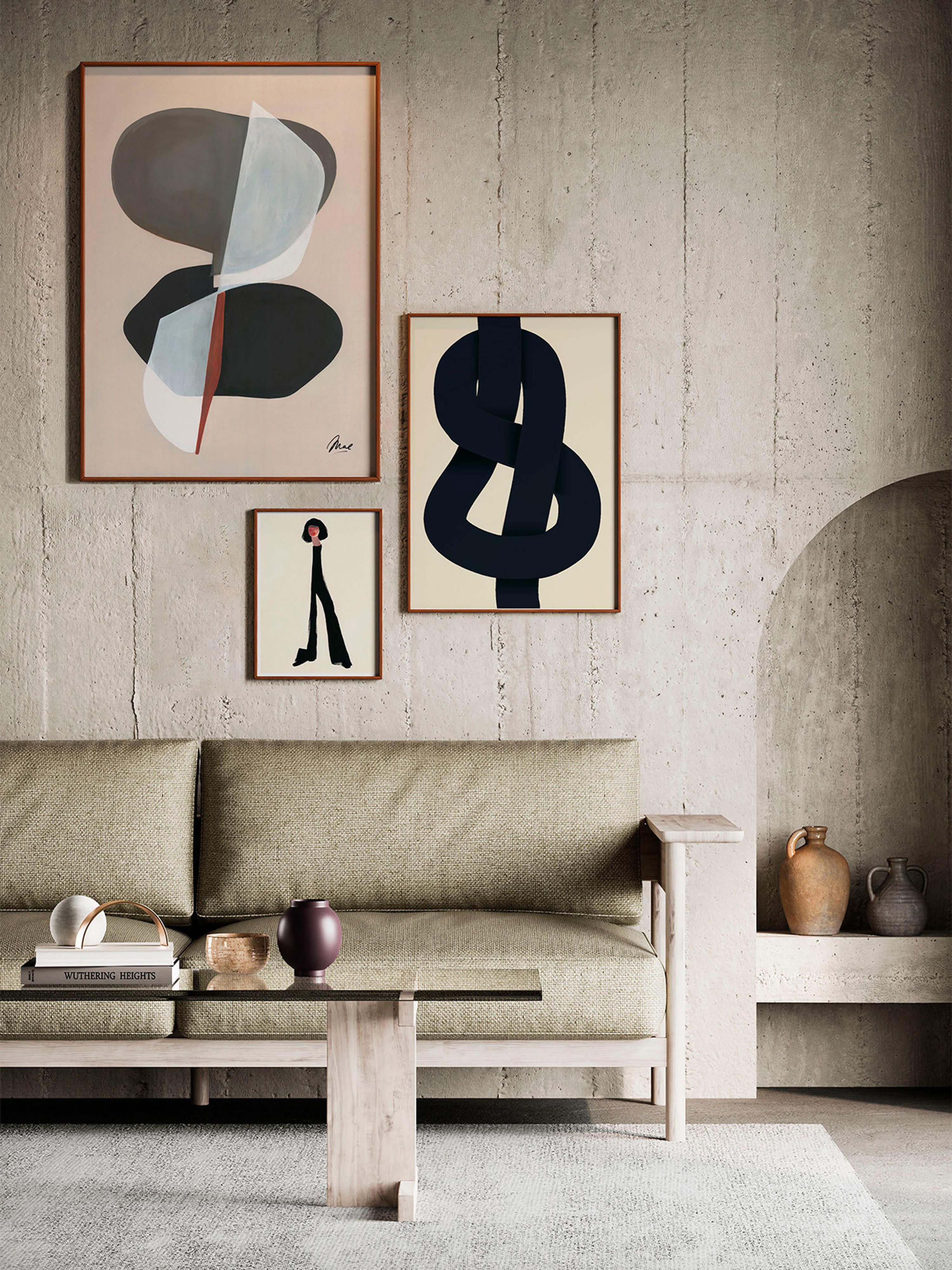 Posters Artwall no. 06 mit Rahmen, 3er-Set
