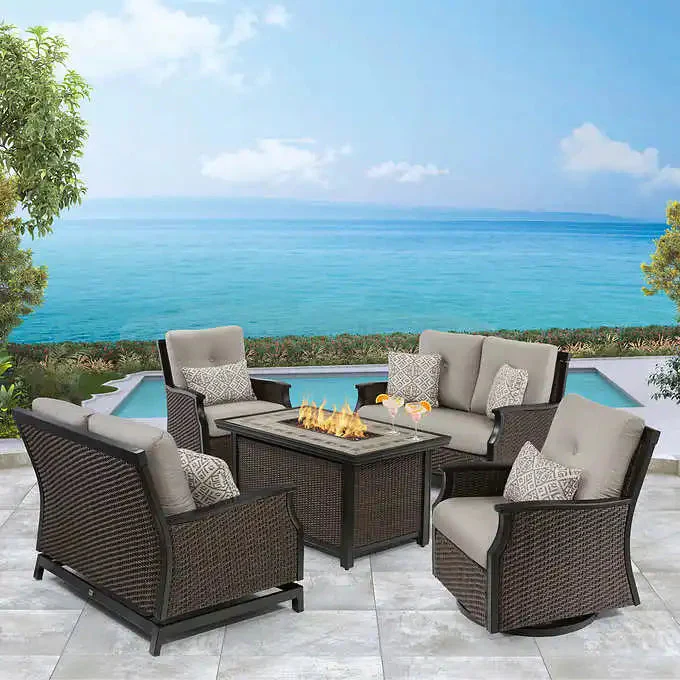 Agio 5-piece Fire Outdoor Seating Set