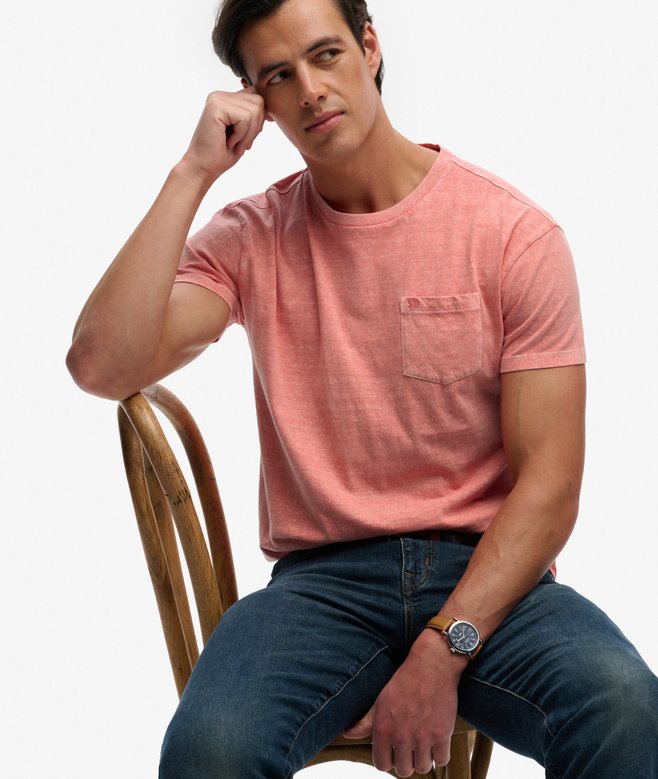Classic Cotton Linen Pocket T-Shirt