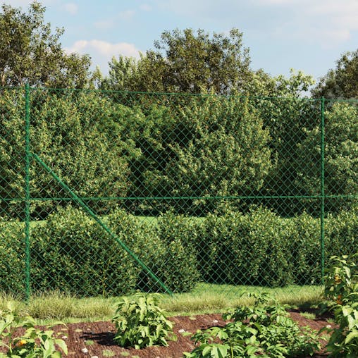 NNEVL Chain Link Fence Green 1.6x25 m