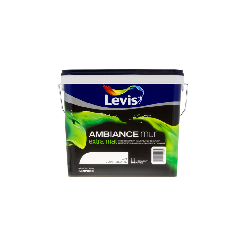 Peinture mur Ambiance Blanc extra mat 5 L LEVIS