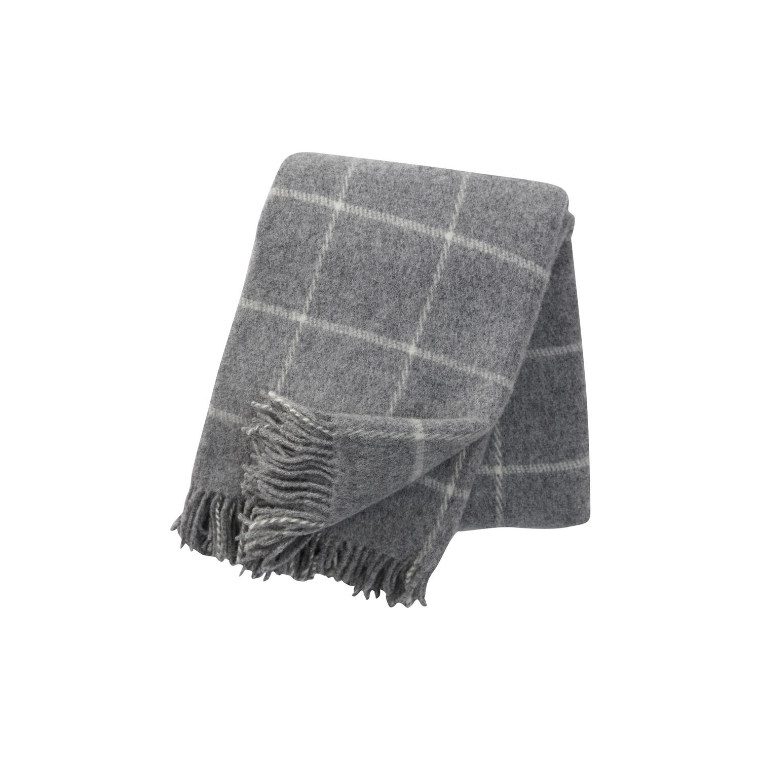 Vinga uld plaid, light grey